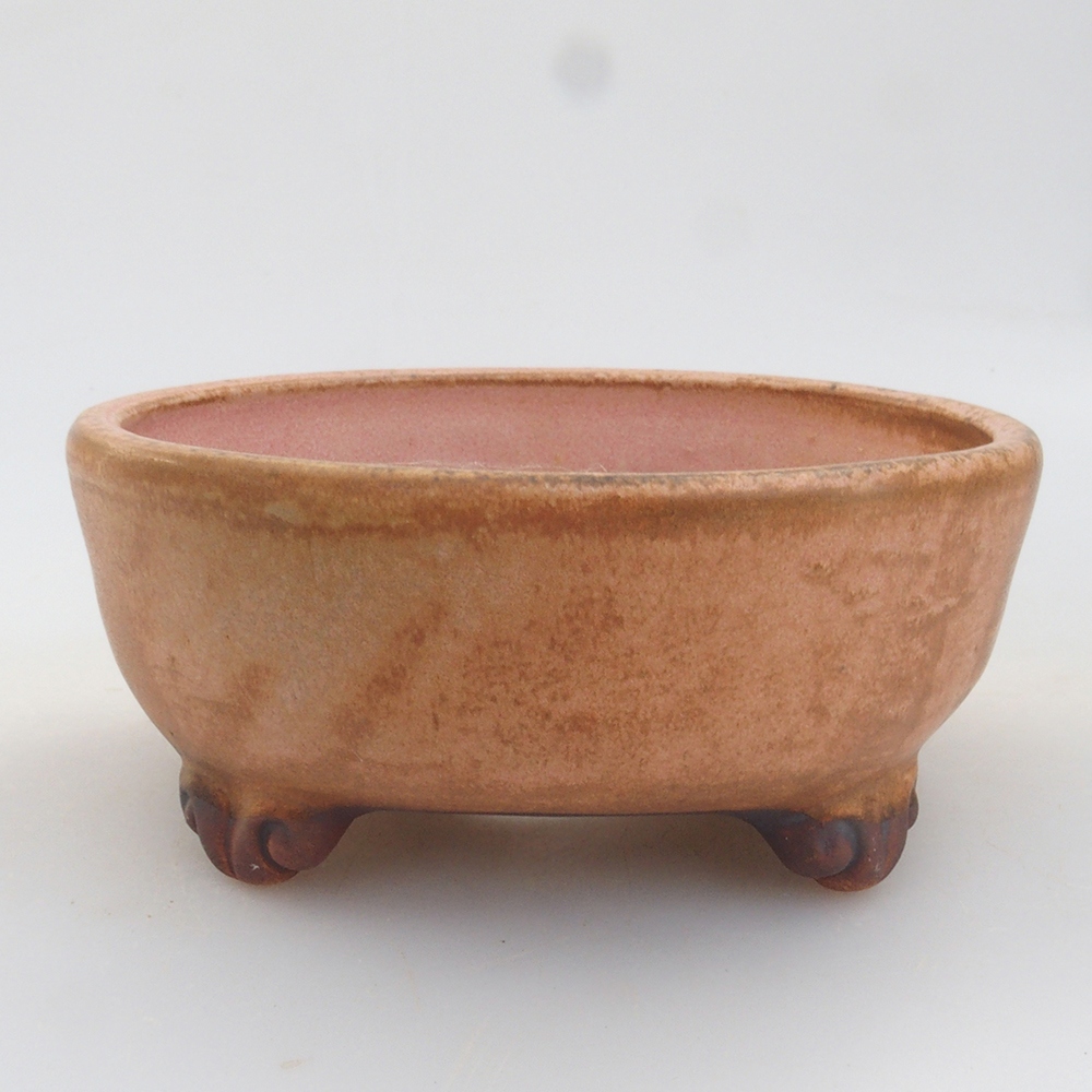 Ceramic bonsai bowl 10,5 x 10,5 x 4,5 cm, color pink