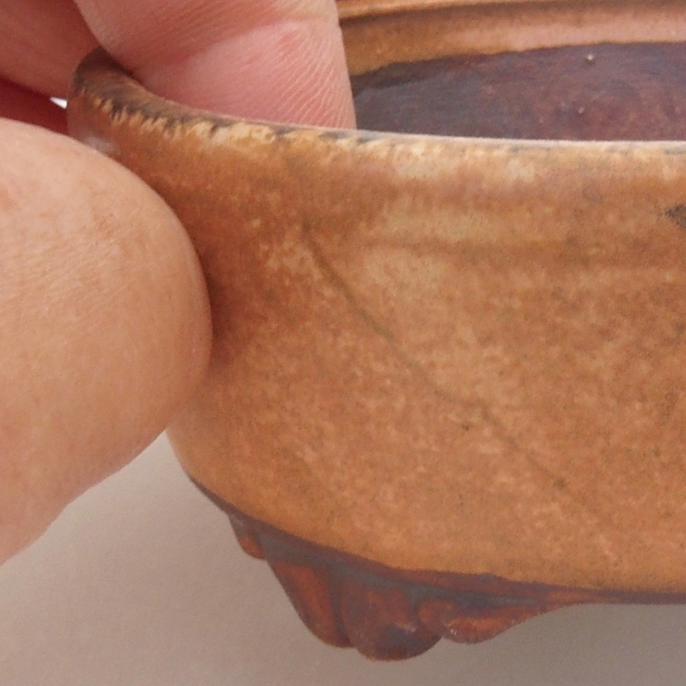 Ceramic bonsai bowl 9 x 8 x 3,5 cm, color pink
