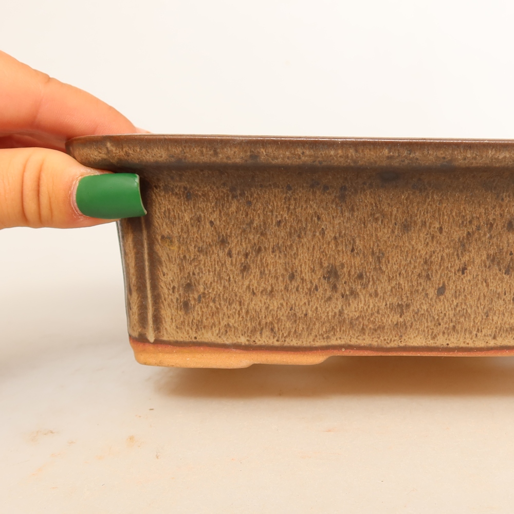Ceramic Bowl, 20 x 15.5 x 5.5 cm, brown