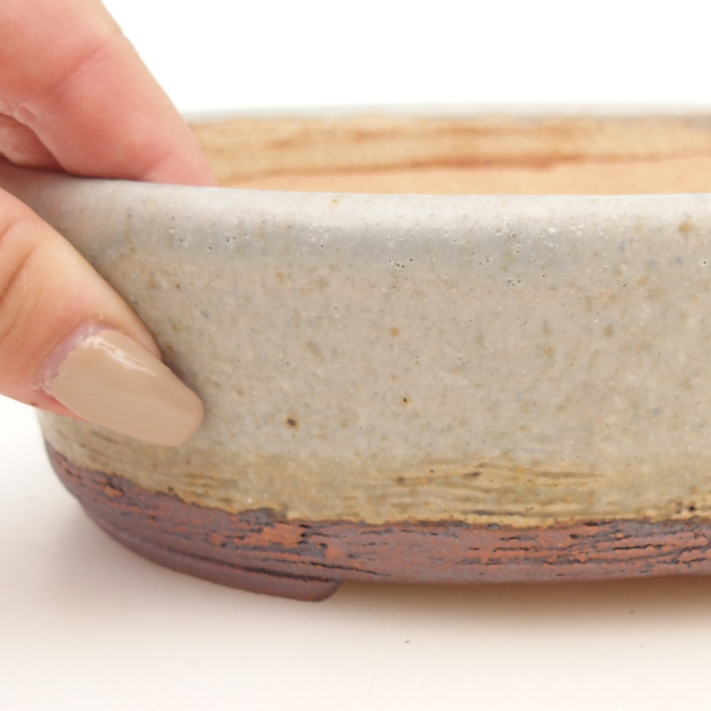 Bonsai bowl 19,5 x 15,5 x 6 cm , colour blue