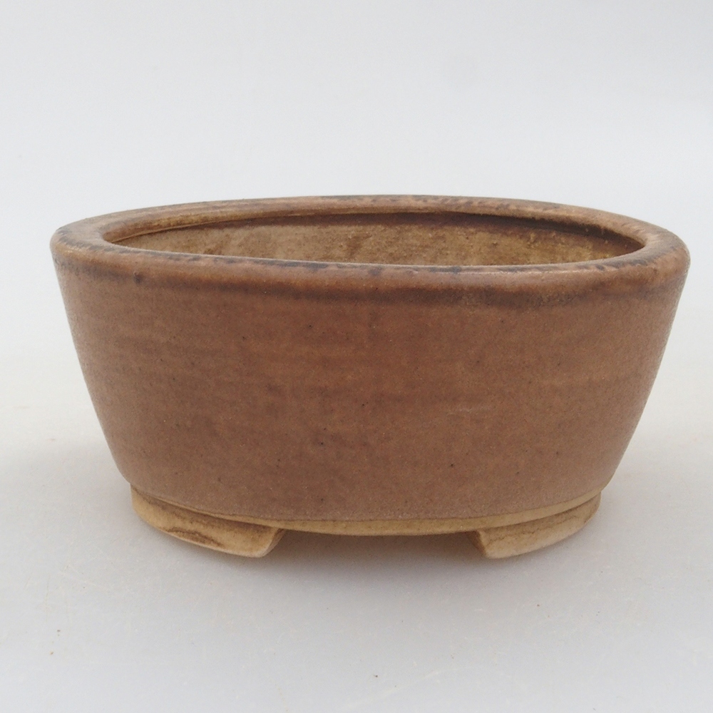 Ceramic bonsai bowl 10,5 x 9 x 4 cm, color brown