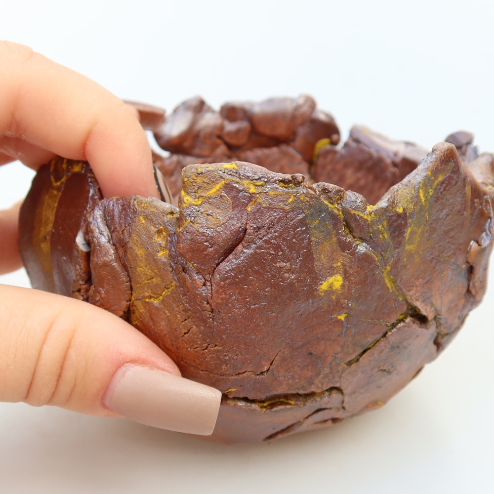 Ceramic Shell, 10 x 10 x 7 cm, yellow