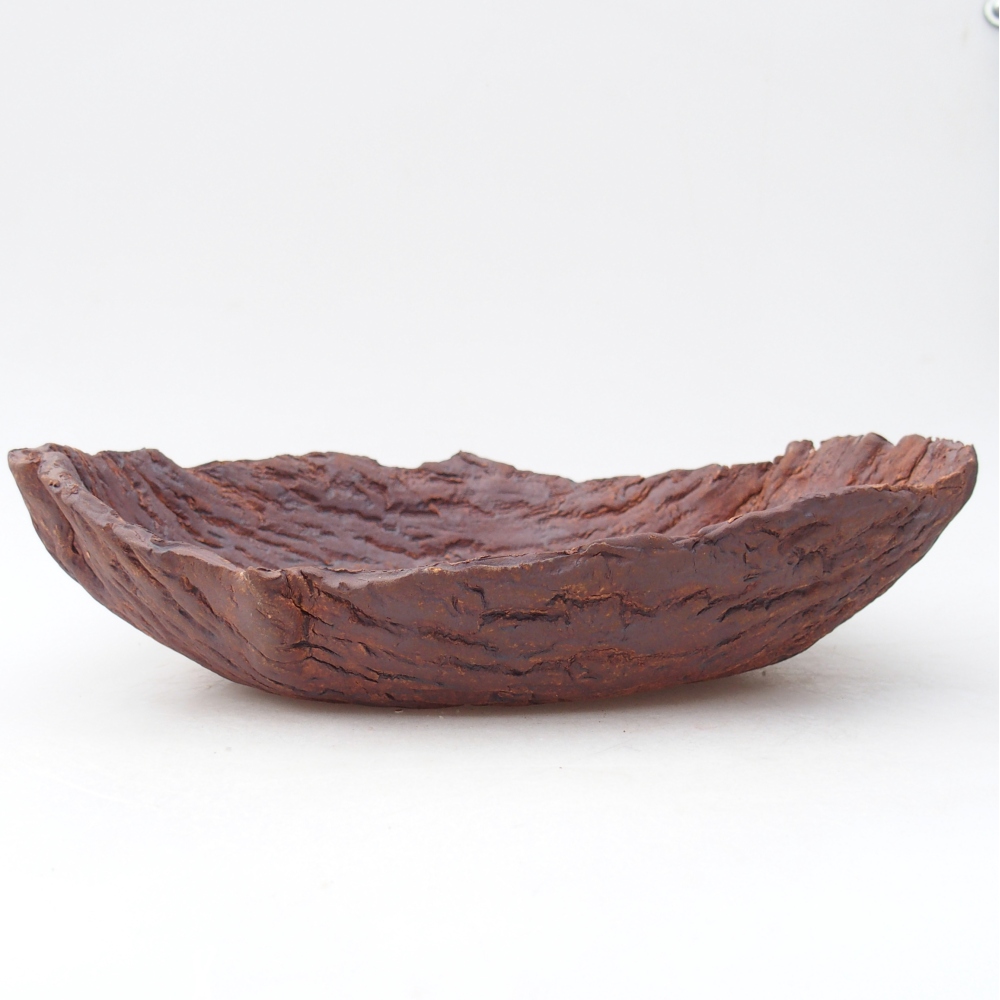 Ceramic Shell 29 x 21 x 7 cm , colour brown