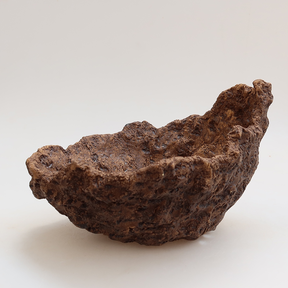 Ceramic Shell, 19 x 17 x 13 cm, brown
