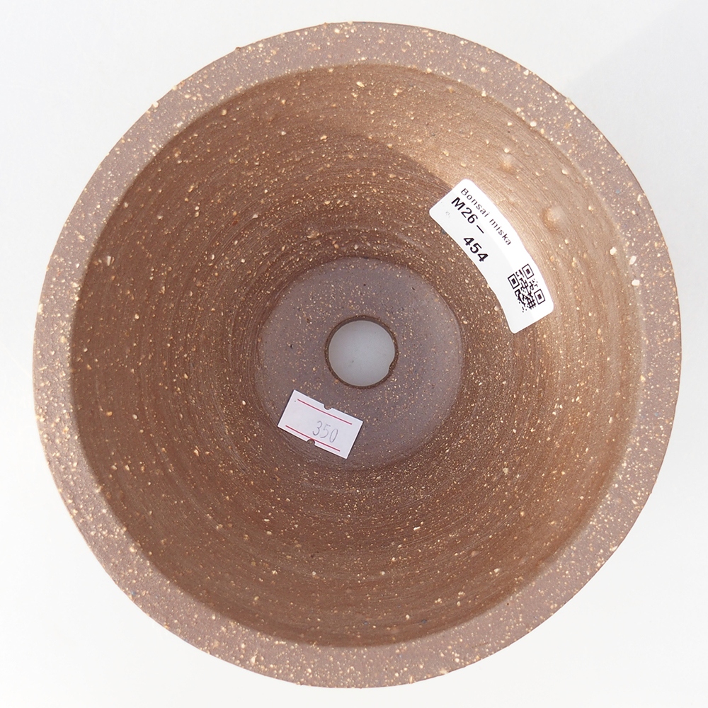 Ceramic bonsai bowl 15 x 15 x 9 cm, brown