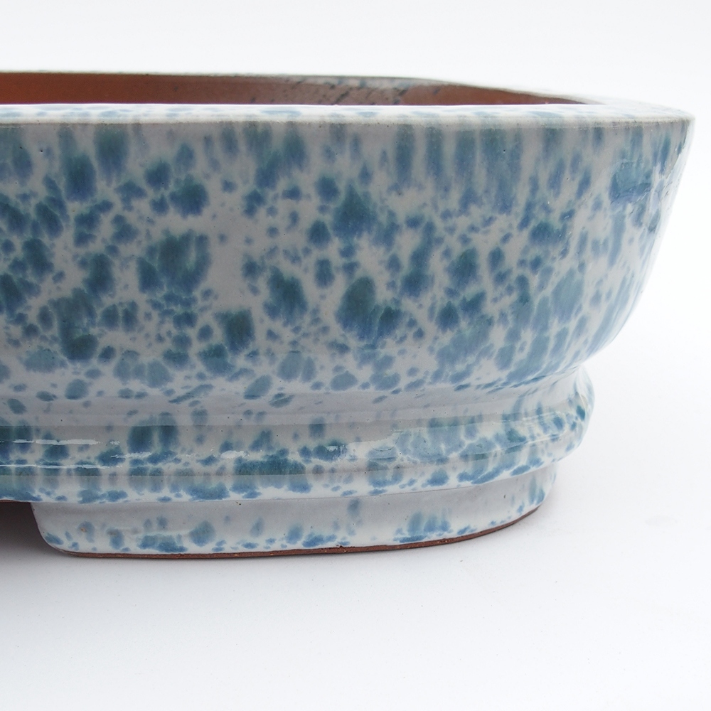Bowl 63 x 42 x 12 cm blue-white