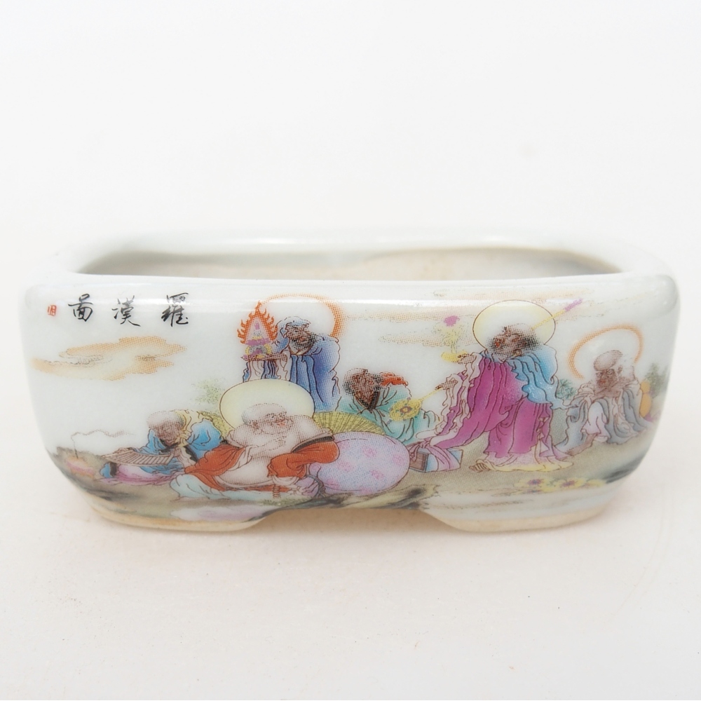 Mini bonsai bowl 8 x 6 x 3 cm, white