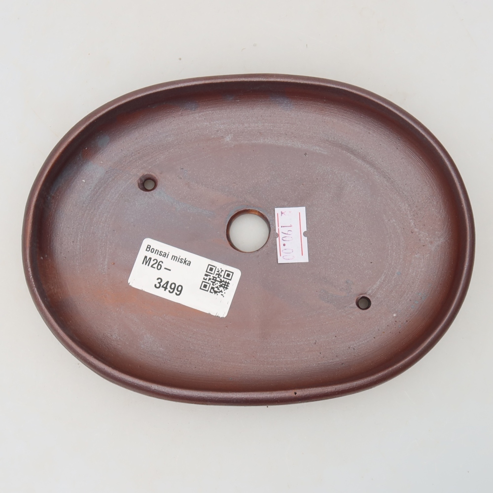 Ceramic bonsai pot, 17 x 12 x 2.5 cm, metallic color