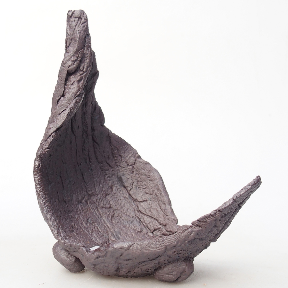 Ceramic Shell 9,5 x 8 x 11,5 cm , metallic colour