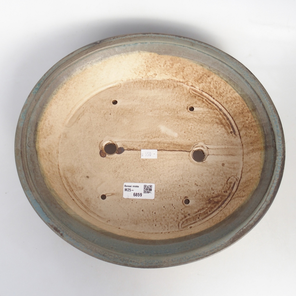 Ceramic bonsai bowl 32 x 29 x 7 cm, colour blue