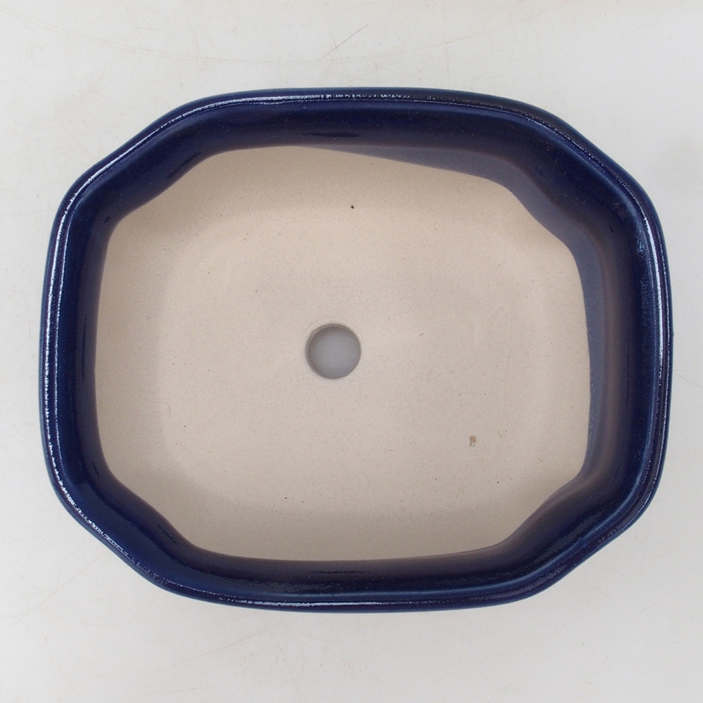 Bonsai bowl H32 - 13 x 10 x 5.5 cm. - blue