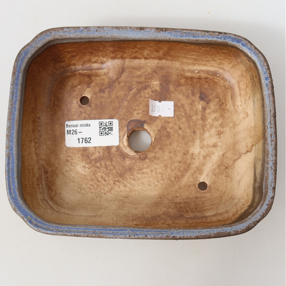 Ceramic bonsai bowl 17,5 x 14 x 5 cm, colour blue