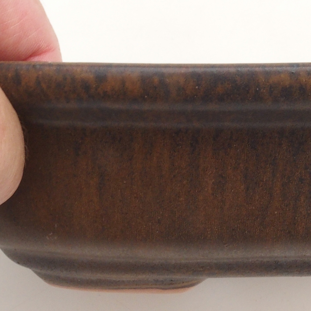Bonsai bowl H25 - 23 x 17 x 5.5 cm. - brown