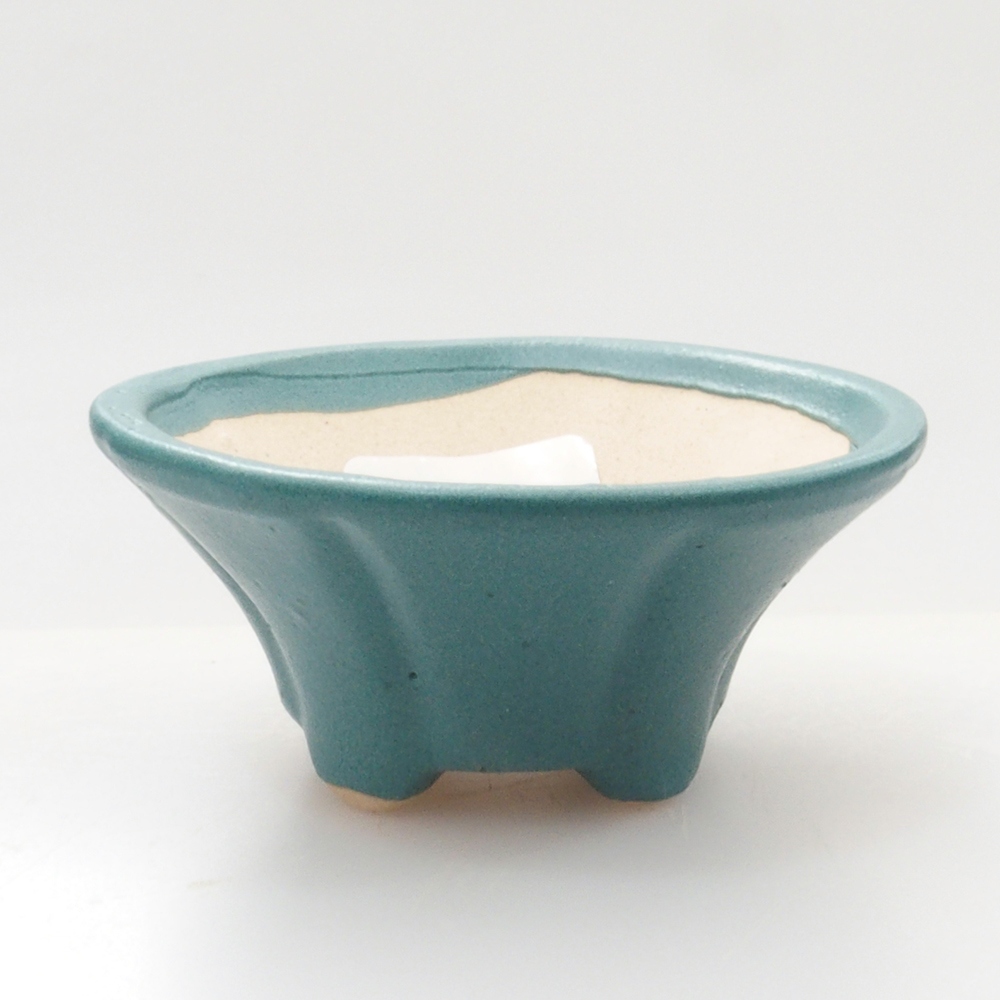 Ceramic bonsai bowl 5,5 x 5,5 x 2,5 cm, color blue