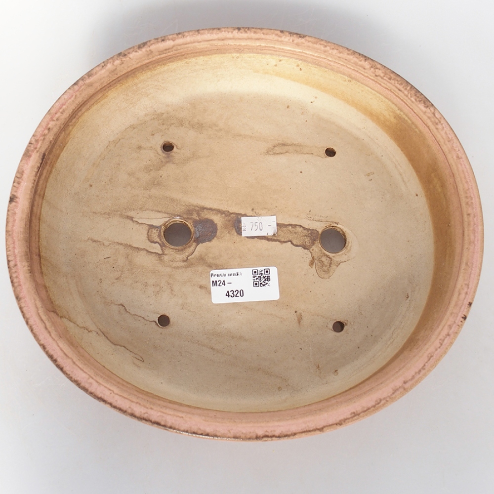 Ceramic bonsai bowl 28 x 24 x 6 cm, color pink