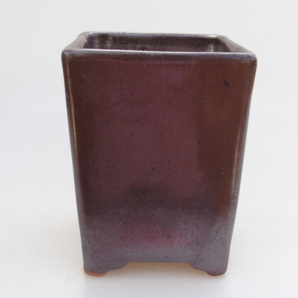 Ceramic bonsai bowl 8,5 x 8,5 x 11 cm, brown