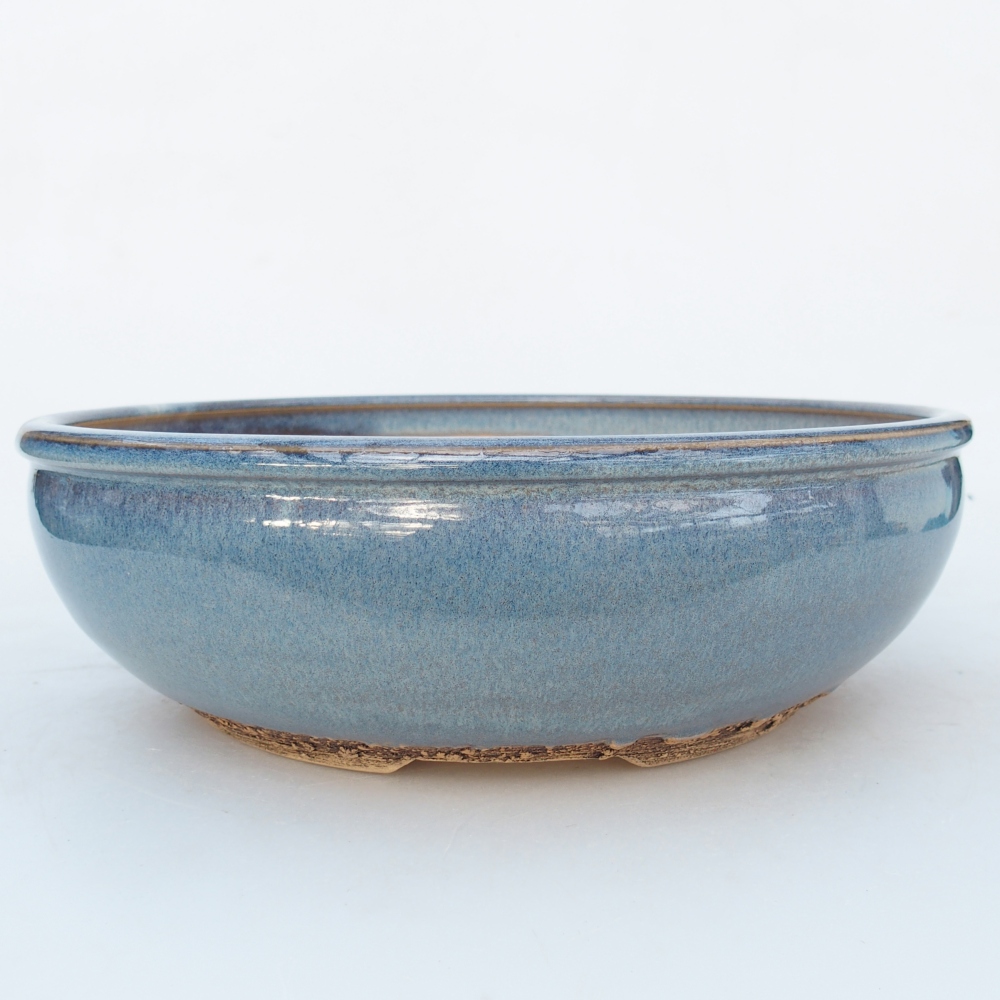 Ceramic bonsai bowl 25 x 25 x 7,5 cm, colour blue