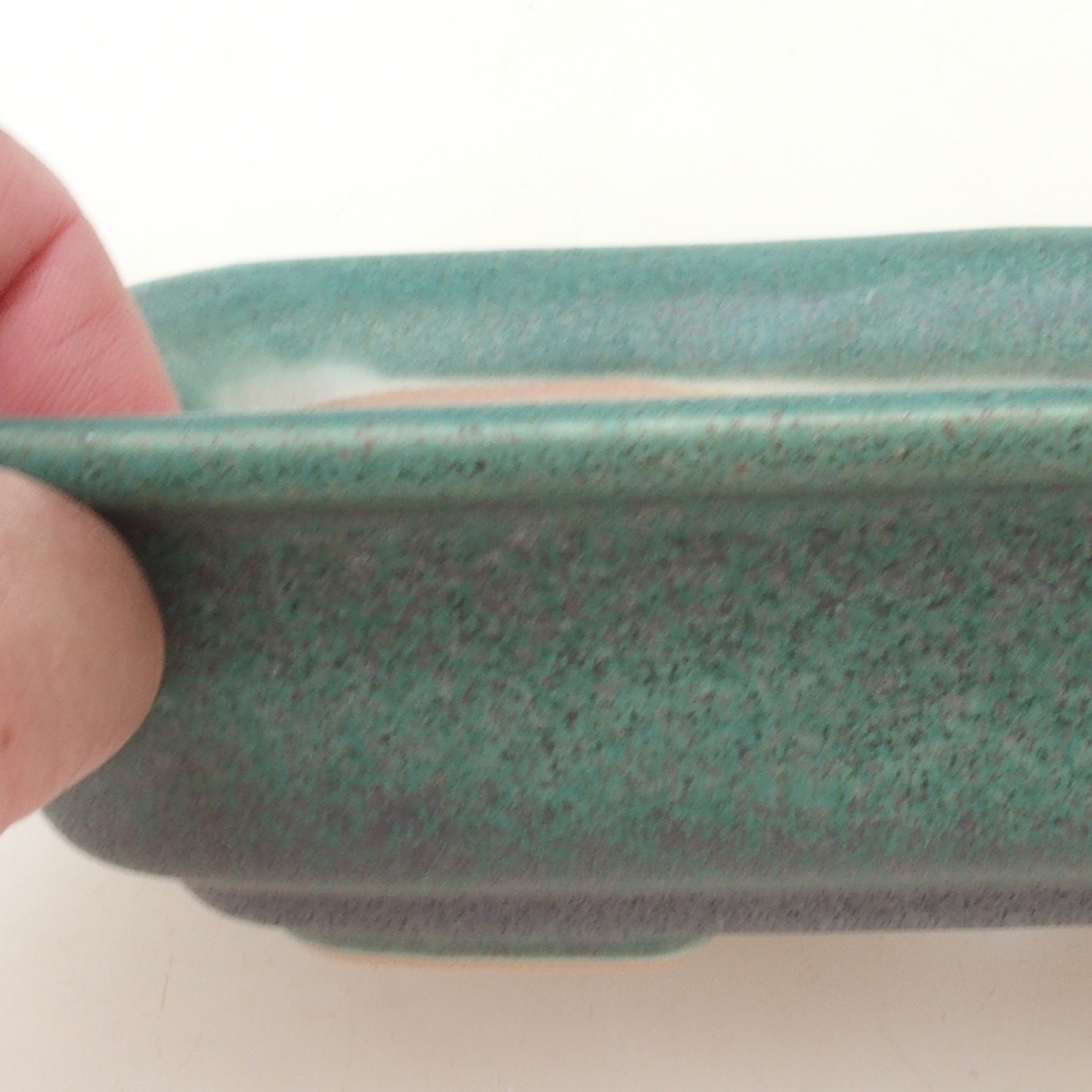 Bonsai bowl H02 - 19 x 13 x 5 cm. - green