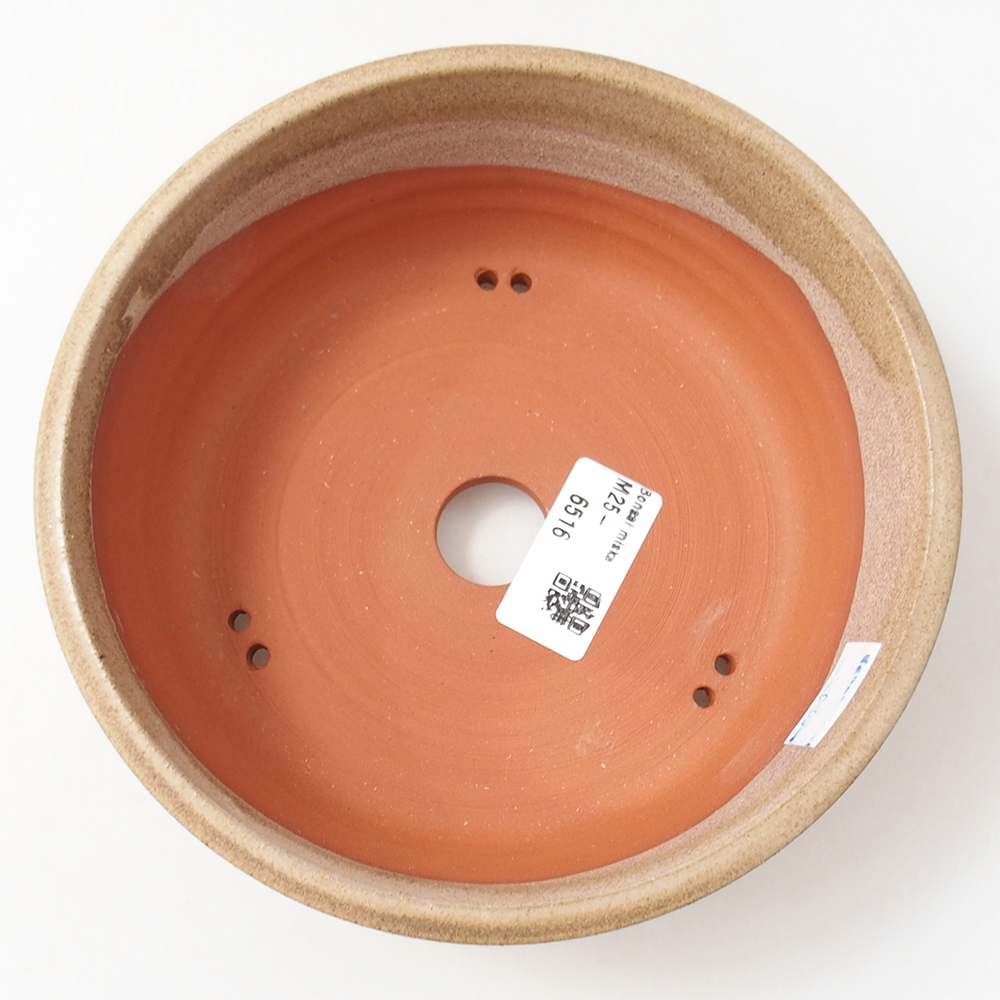Ceramic bonsai bowl 17 x 17 x 6 cm, colour beige