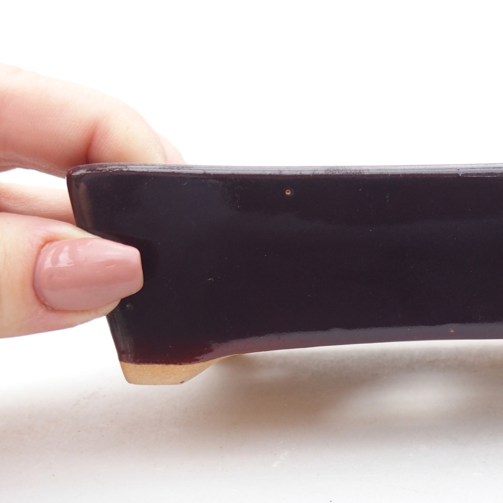 Ceramic bonsai bowl 11,5 x 9 x 3,5 cm, brown