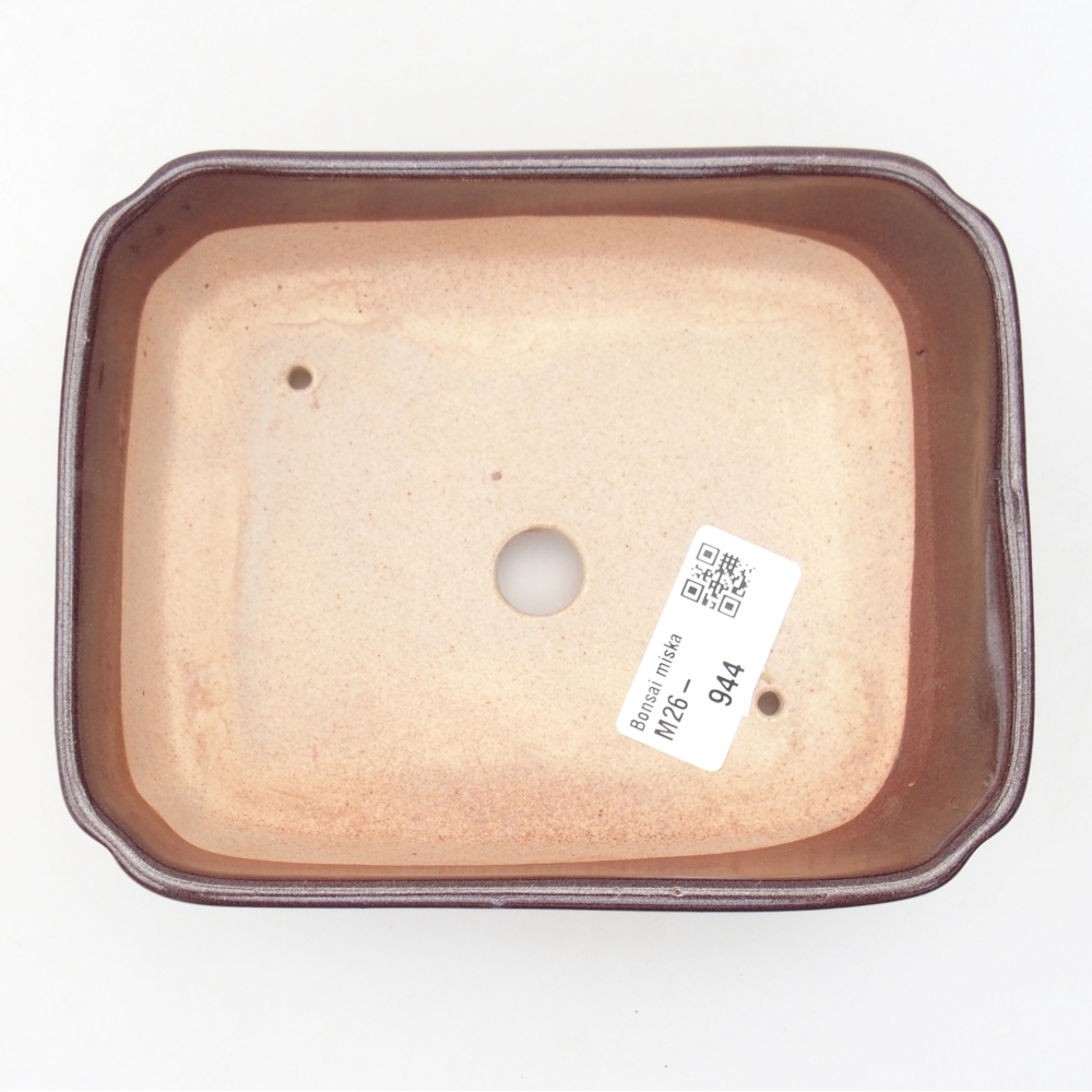 Ceramic bonsai bowl 15 x 12 x 4,5 cm, brown