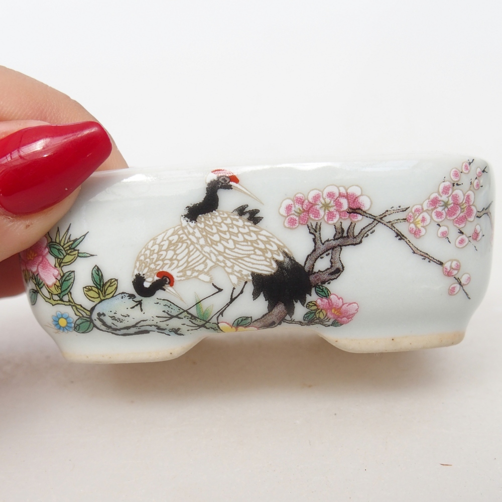 Mini bonsai bowl 8 x 6 x 3 cm, white