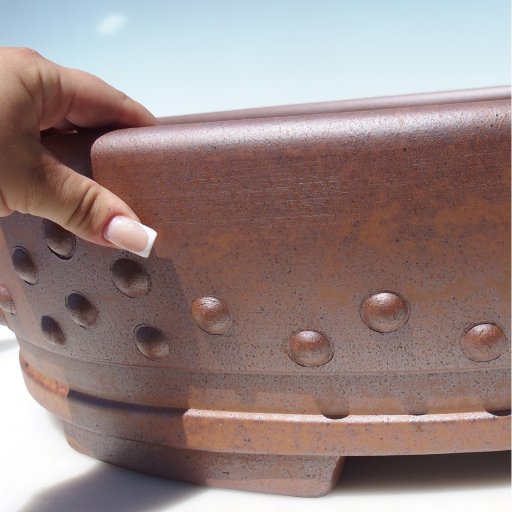 Bowl 61 x 49 x 11,5 cm brown - PERSONAL COLLECTION OR PALLET TRANSPORT ONLY