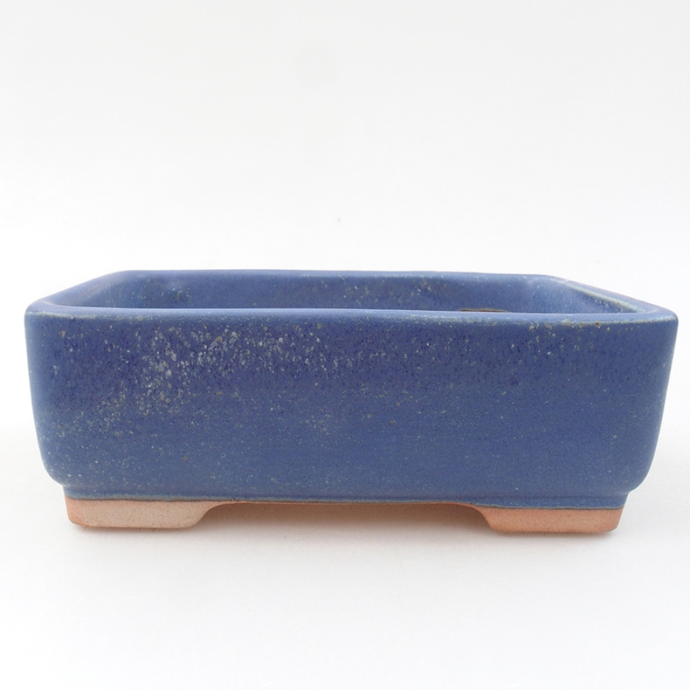 Ceramic bonsai bowl 15 x 11 x 5 cm, color blue