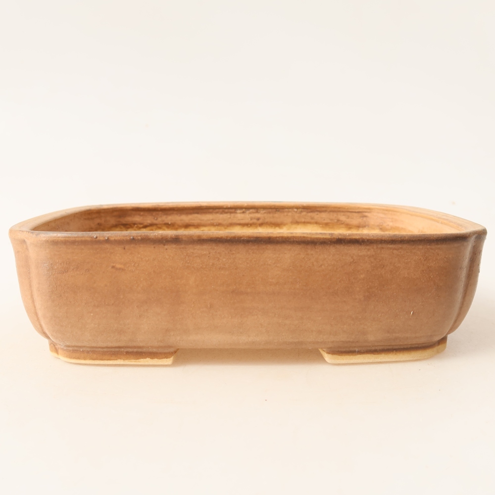 Ceramic bonsai pot, 18 x 14 x 4.5 cm, pink