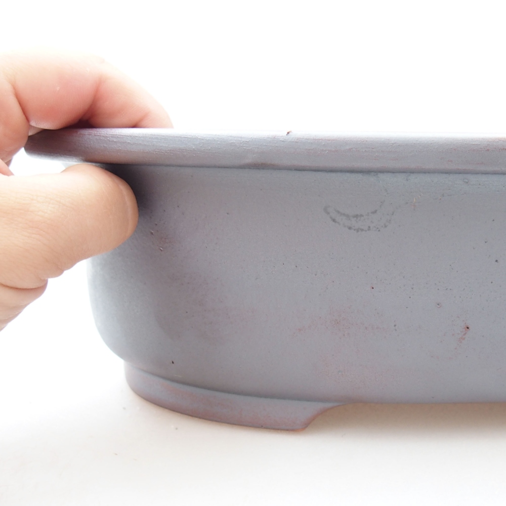 Ceramic bonsai bowl 26 x 22 x 8 cm, color metallic