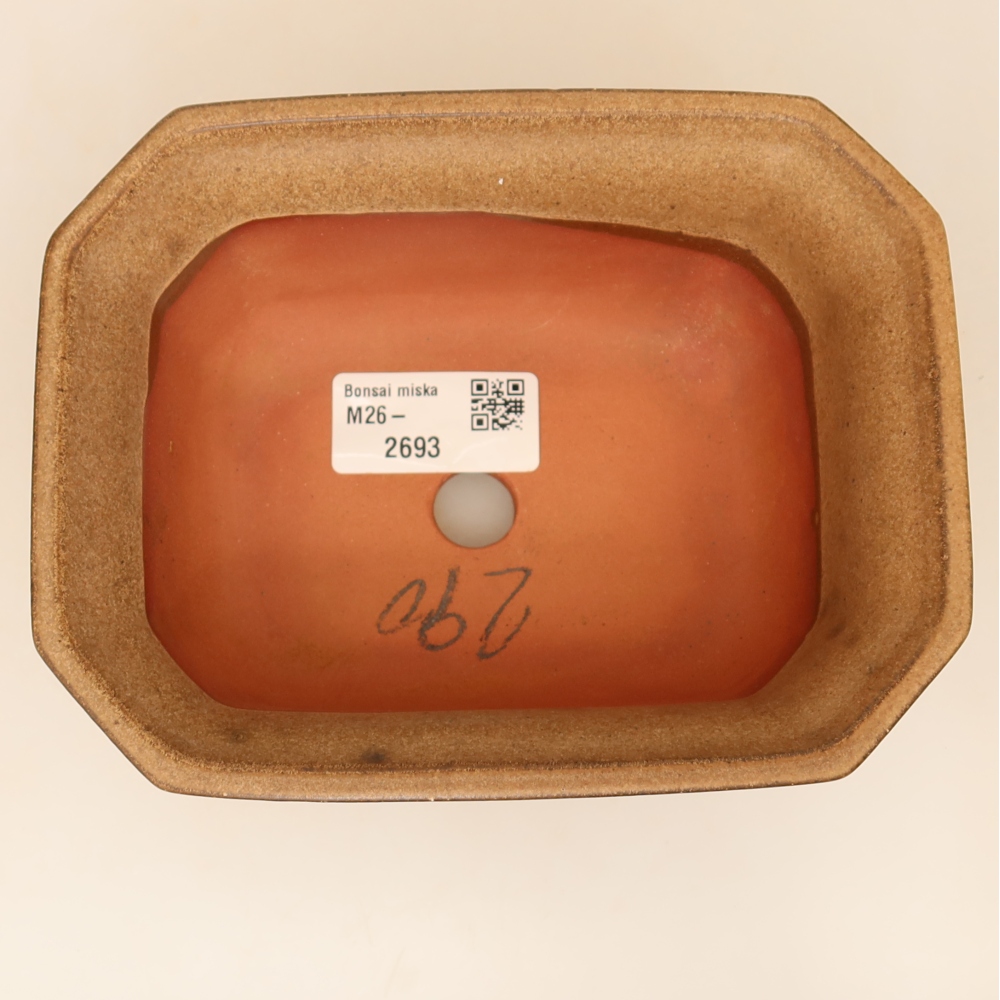 Ceramic Bowl  15 x 12 x 7 cm, brown