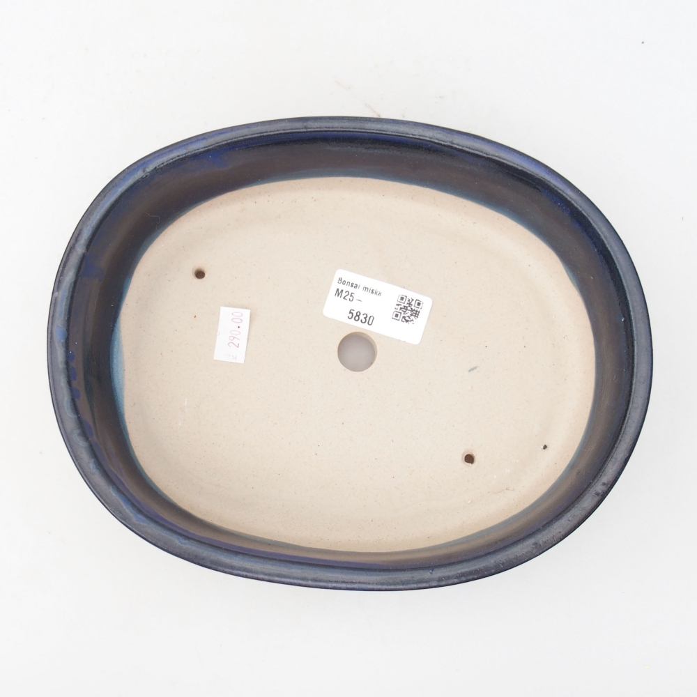 Ceramic bonsai bowl 22 x 17 x 5 cm, color blue