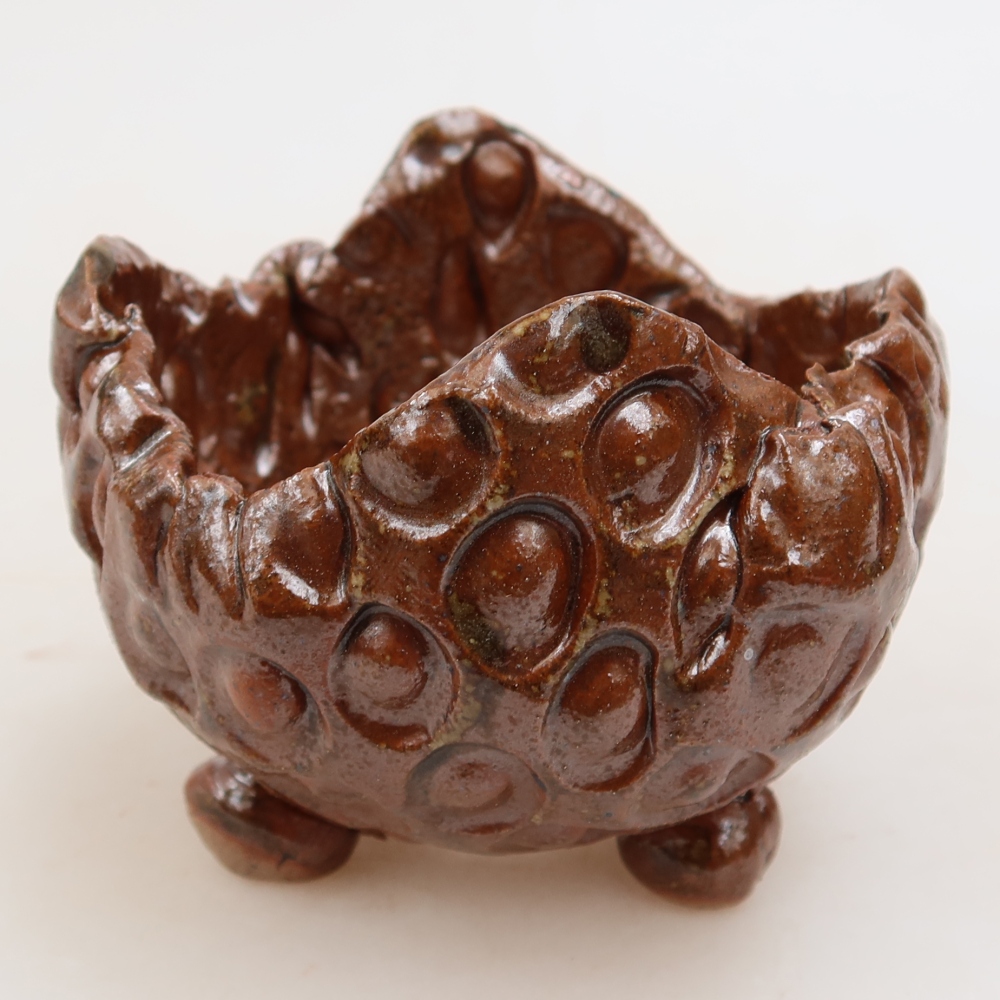 Ceramic Shell, 8.5 x 8 x 6.5 cm, brown