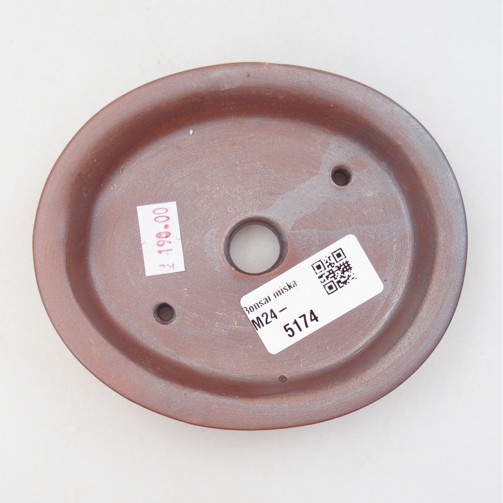 Ceramic bonsai bowl  12,5 x 10,5 x 2 cm, color brown