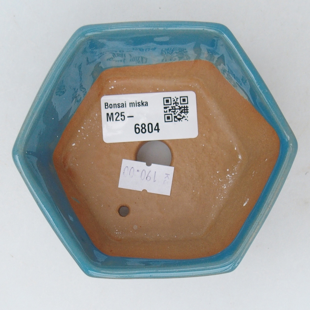 Ceramic bonsai bowl 10,5 x 9,5 x 5 cm, colour blue