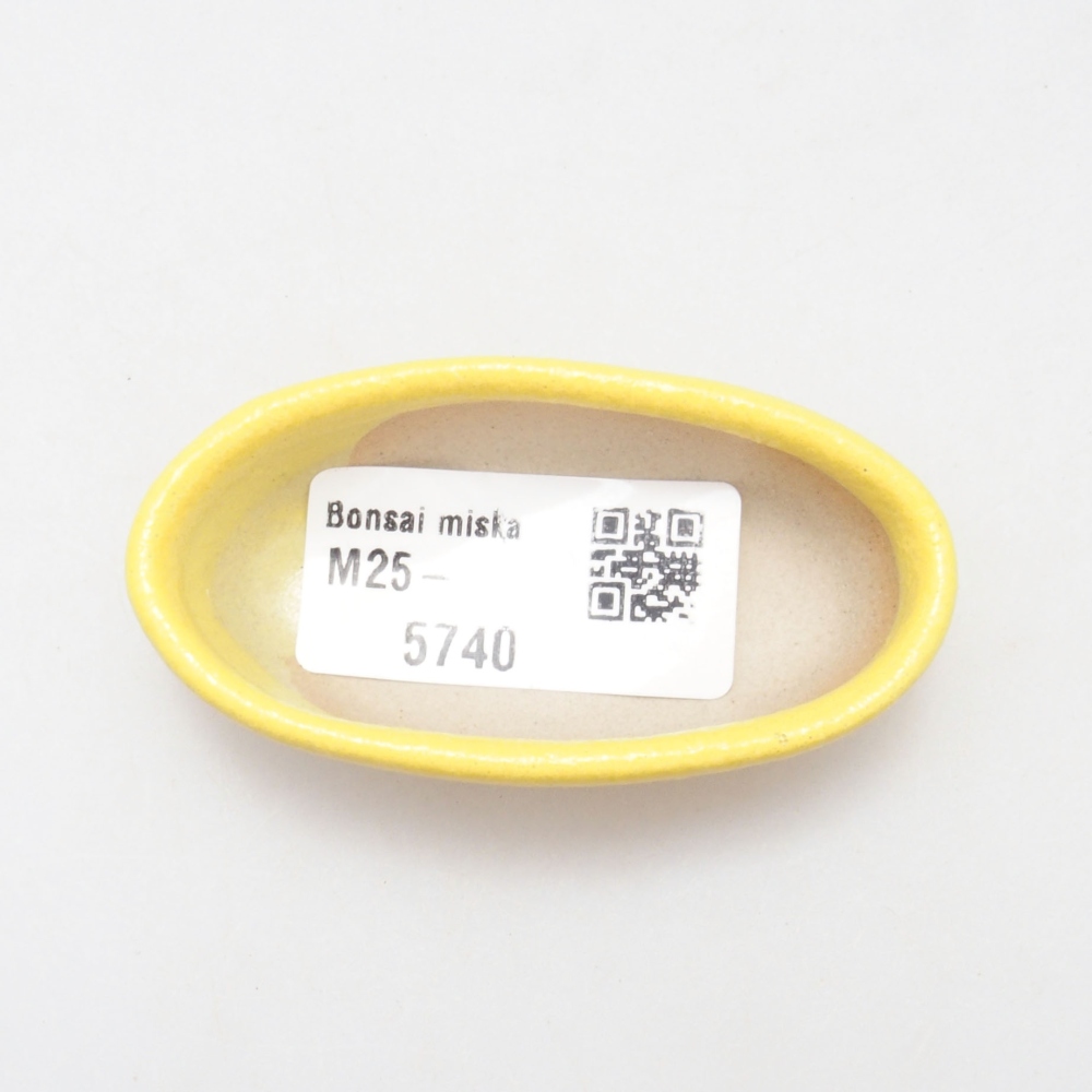 Ceramic bonsai bowl 6,5 x 3,5 x 2 cm, yellow