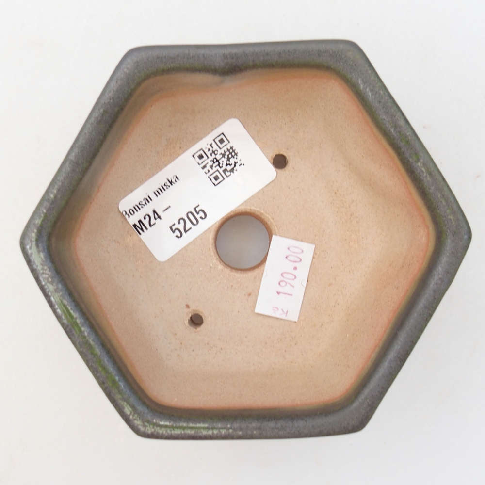Ceramic bonsai bowl 10 x 9 x 5 cm, color green