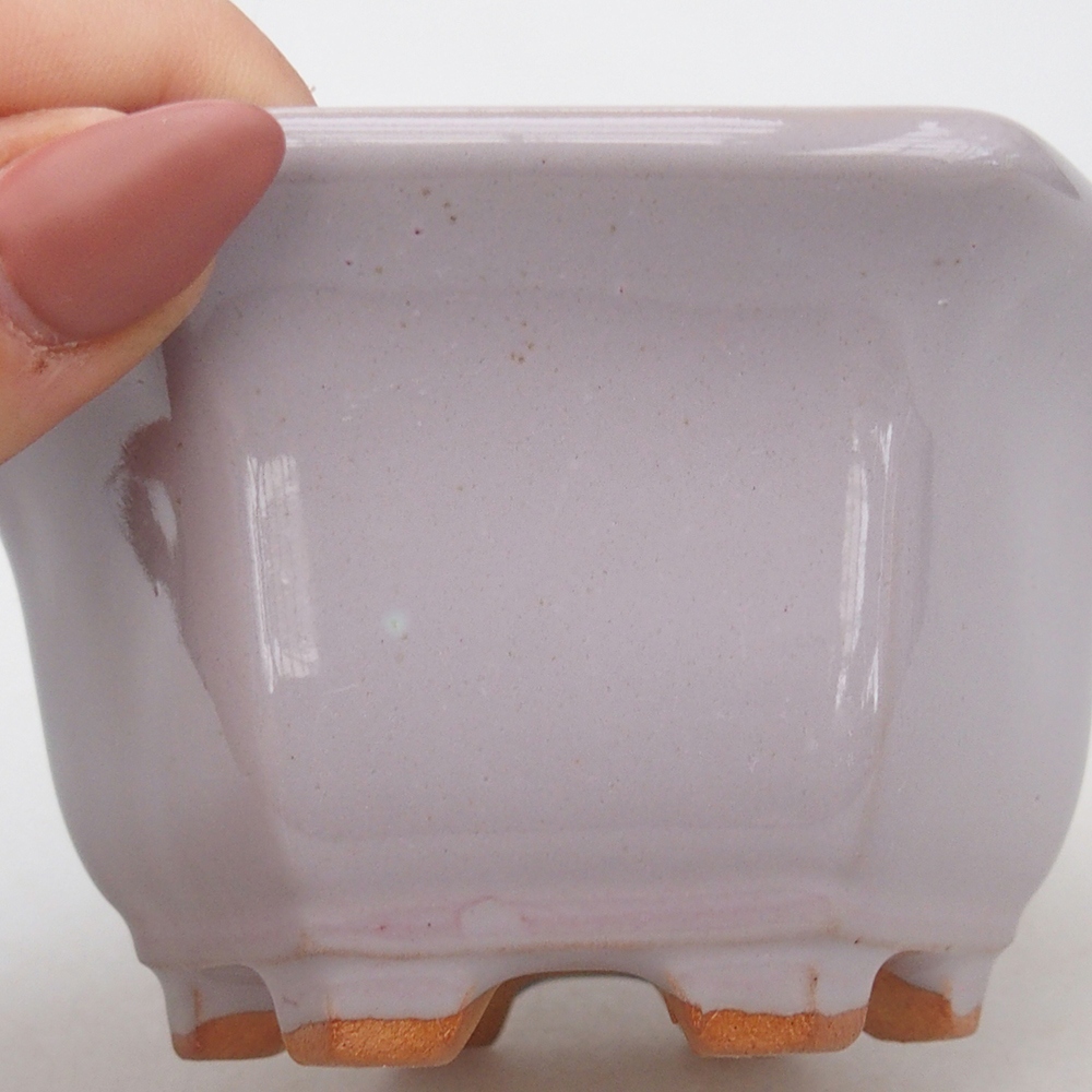 Ceramic bonsai bowl 10,5 x 9,5 x 5,5 cm, pink