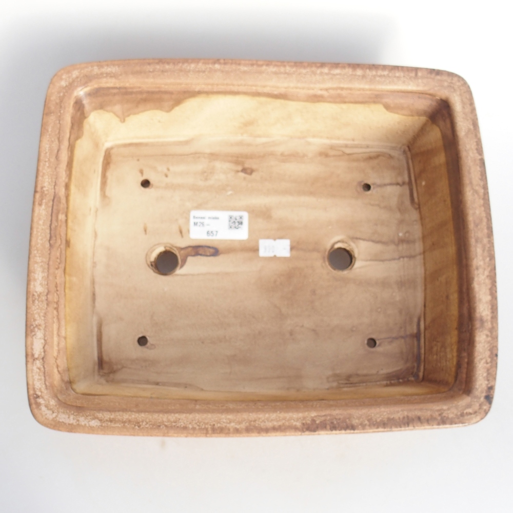 Ceramic bonsai bowl 29,5 x 24,5 x 8 cm, pink