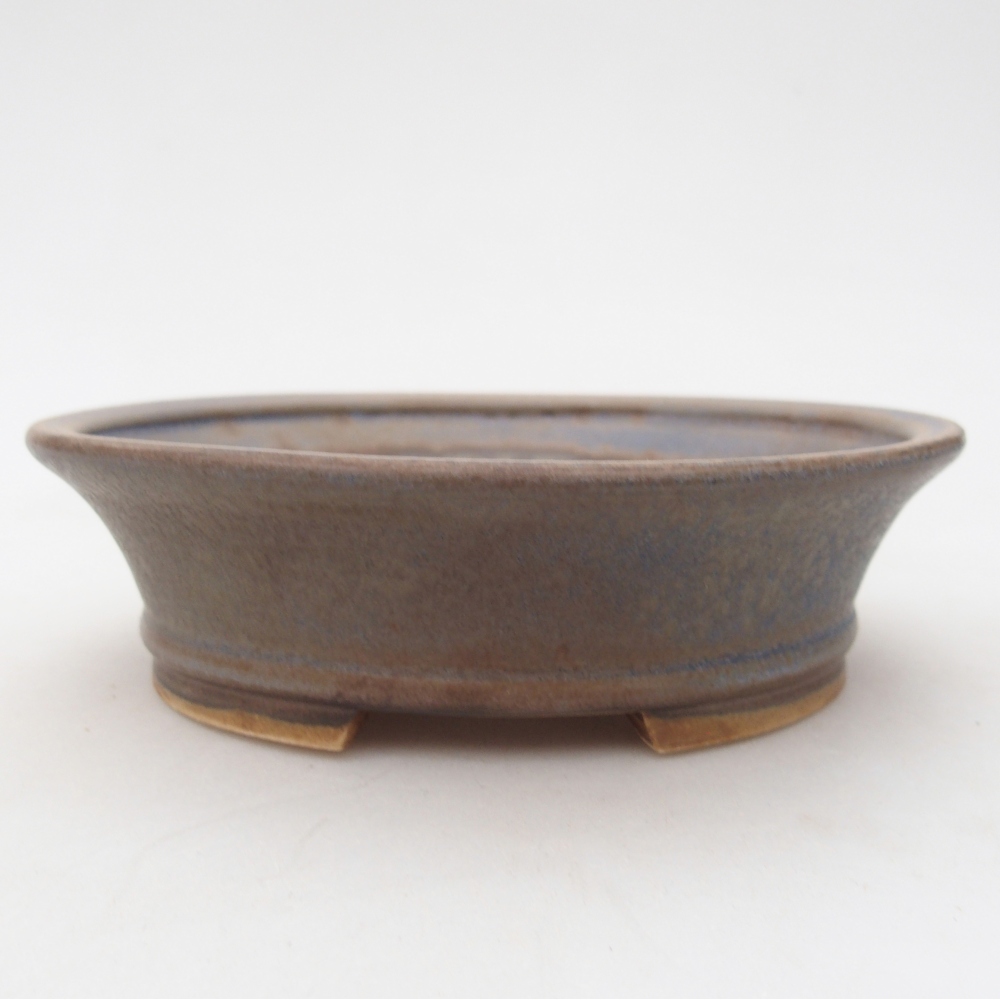 Ceramic bonsai bowl 14,5 x 12,5 x 4 cm, colour blue