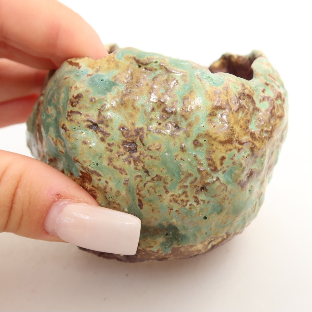Ceramic Shell, 7.5 x 7 x 6.5 cm, green