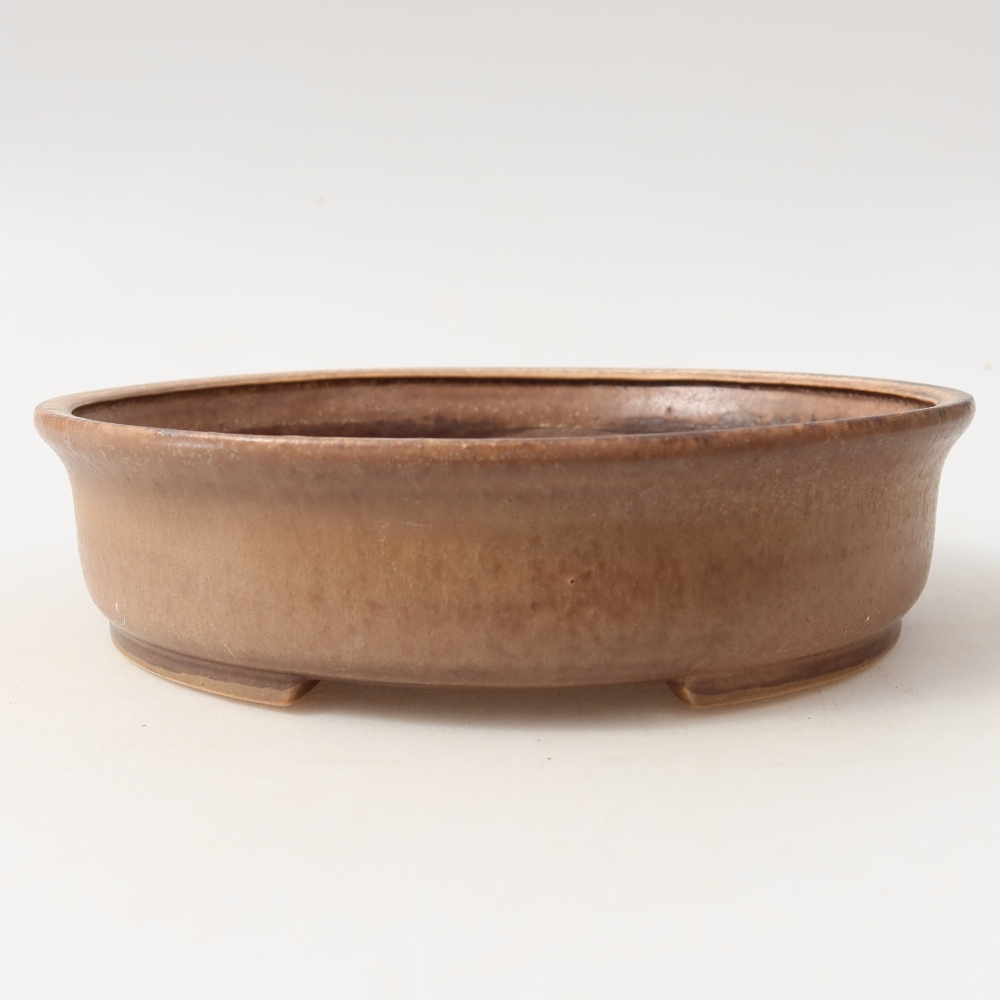 Ceramic bonsai pot, 17.5 x 16 x 4.5 cm, pink
