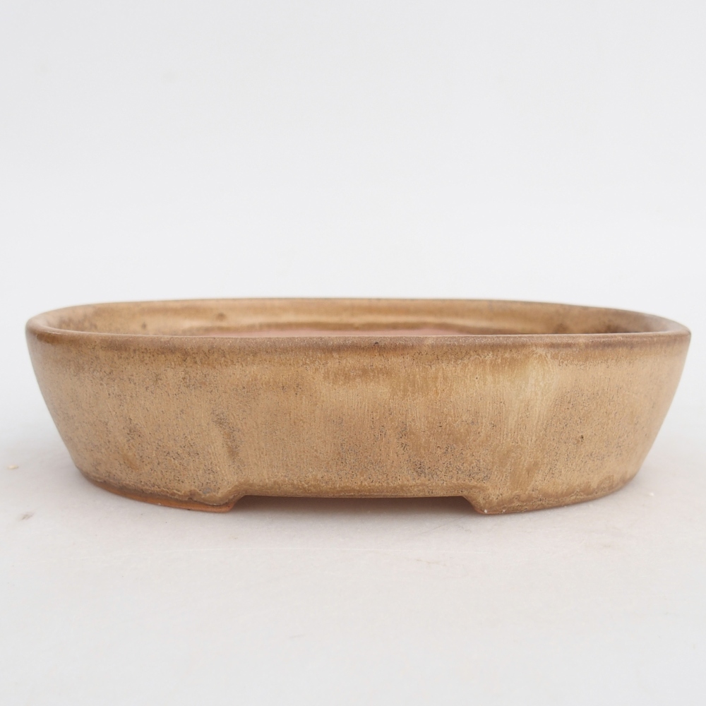 Ceramic bonsai bowl 17 x 14 x 4 cm, colour beige