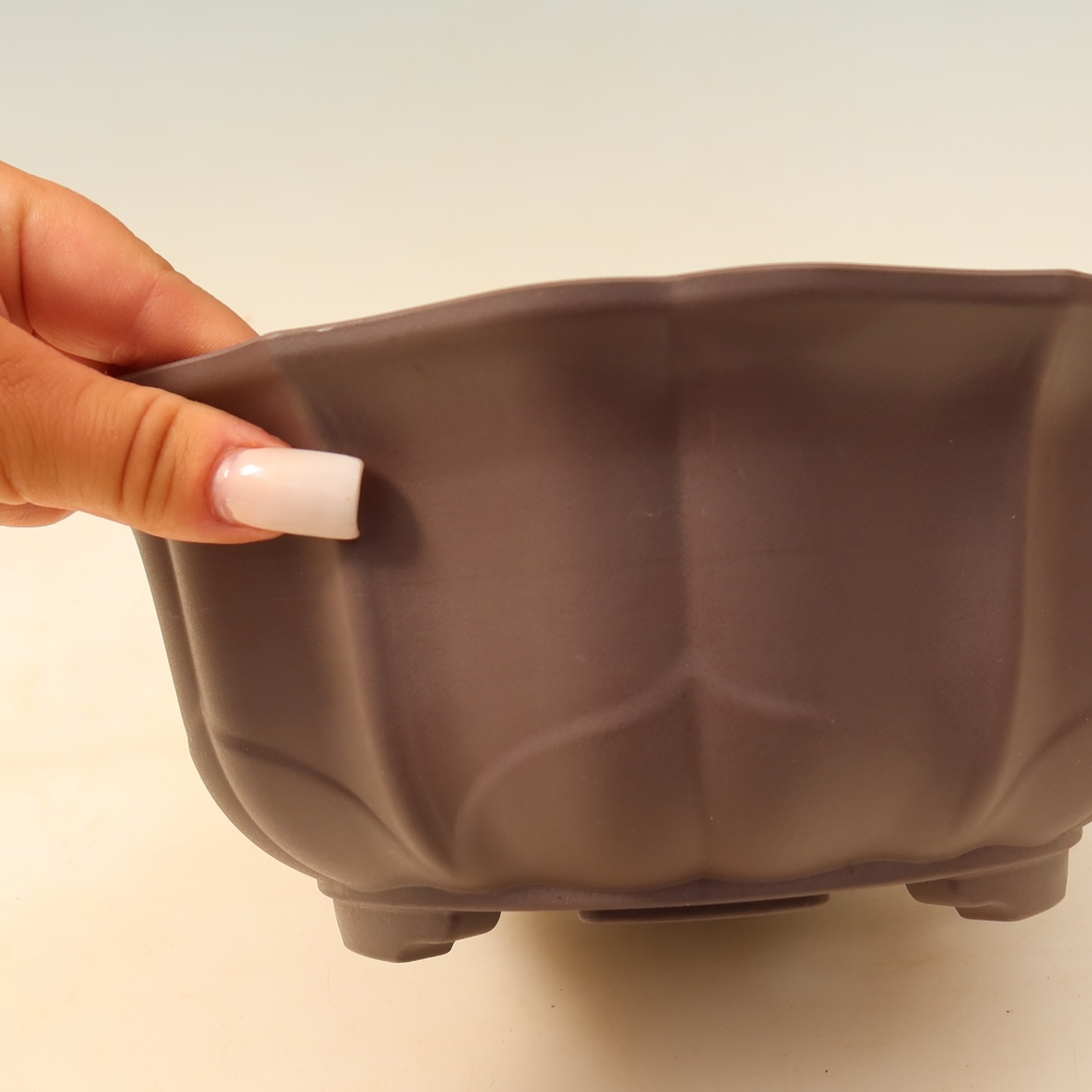 MP-34 Brown Plastic Bonsai Pot - 22 x 22 x 9.5 cm 
