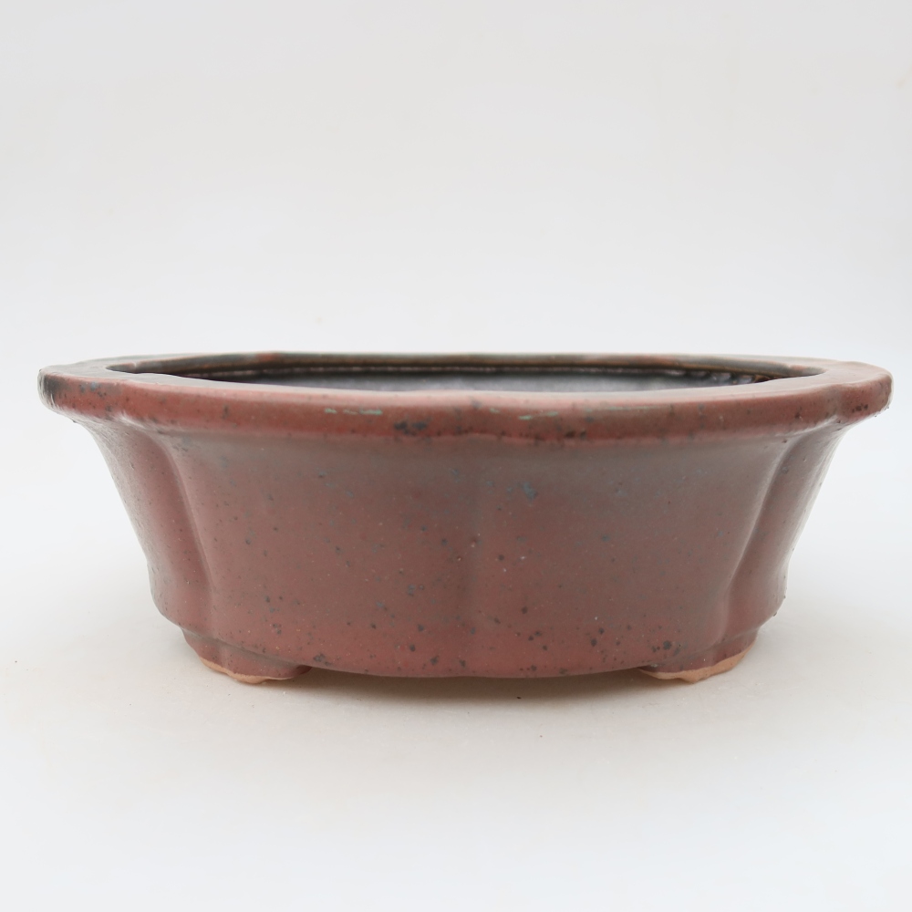 Ceramic bonsai bowl 26,5 x 26,5 x 8,5 cm, pink