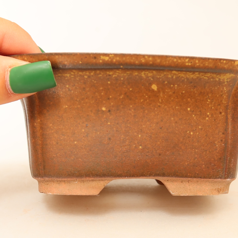 Ceramic Bowl  13 x 10.5 x 5.5 cm, brown