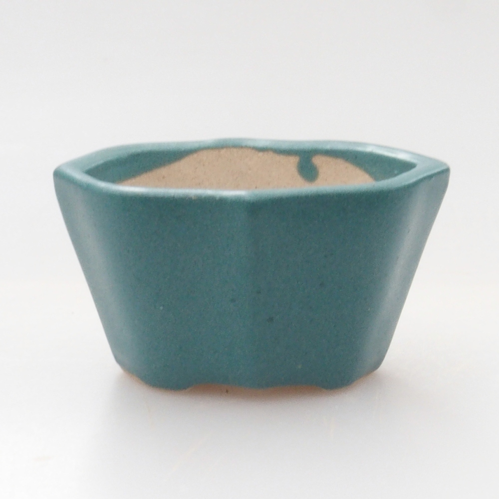 Ceramic bonsai bowl 3 x 4,5 x 2,5 cm, color blue