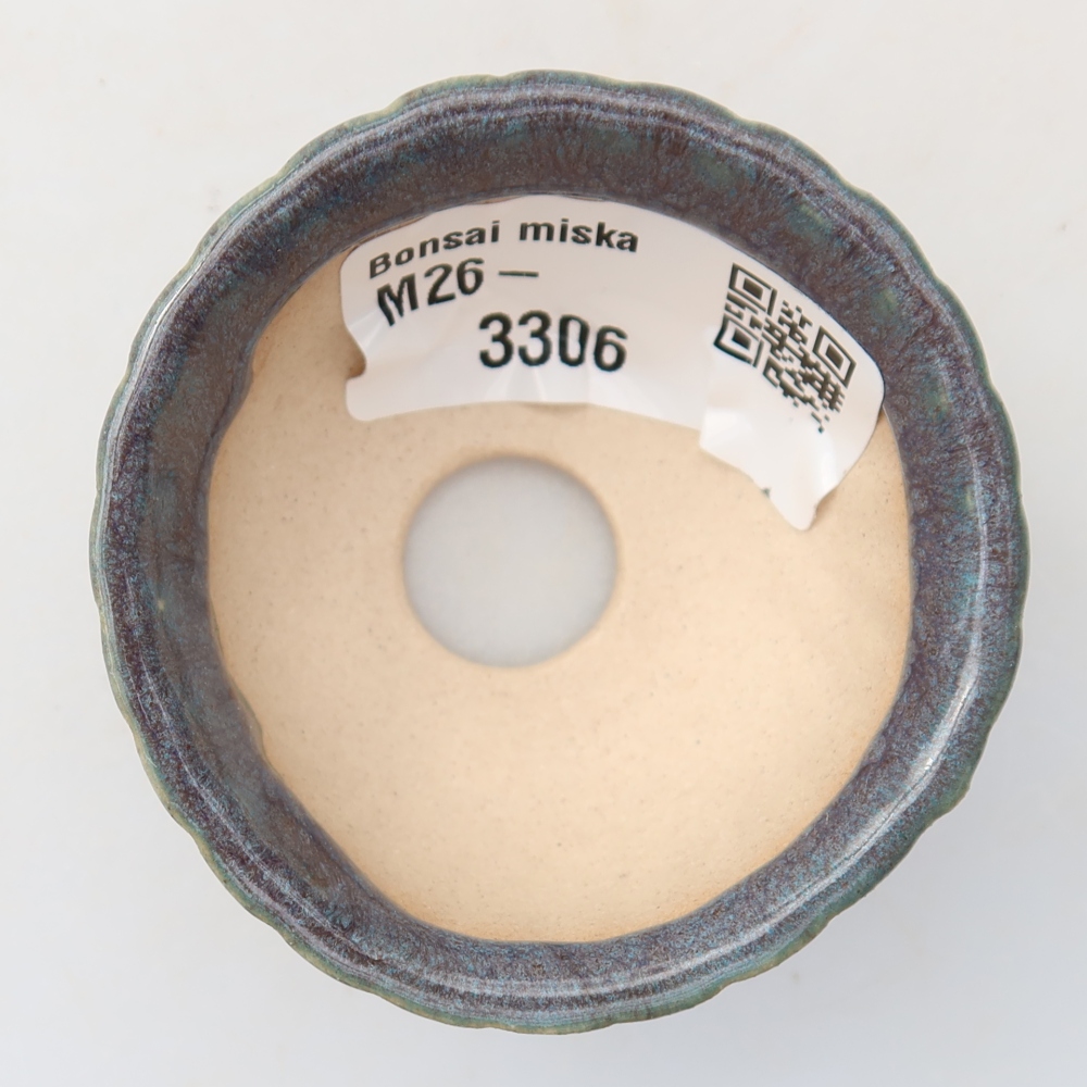 Ceramic bonsai pot, 5.5 x 5.5 x 3 cm, gray