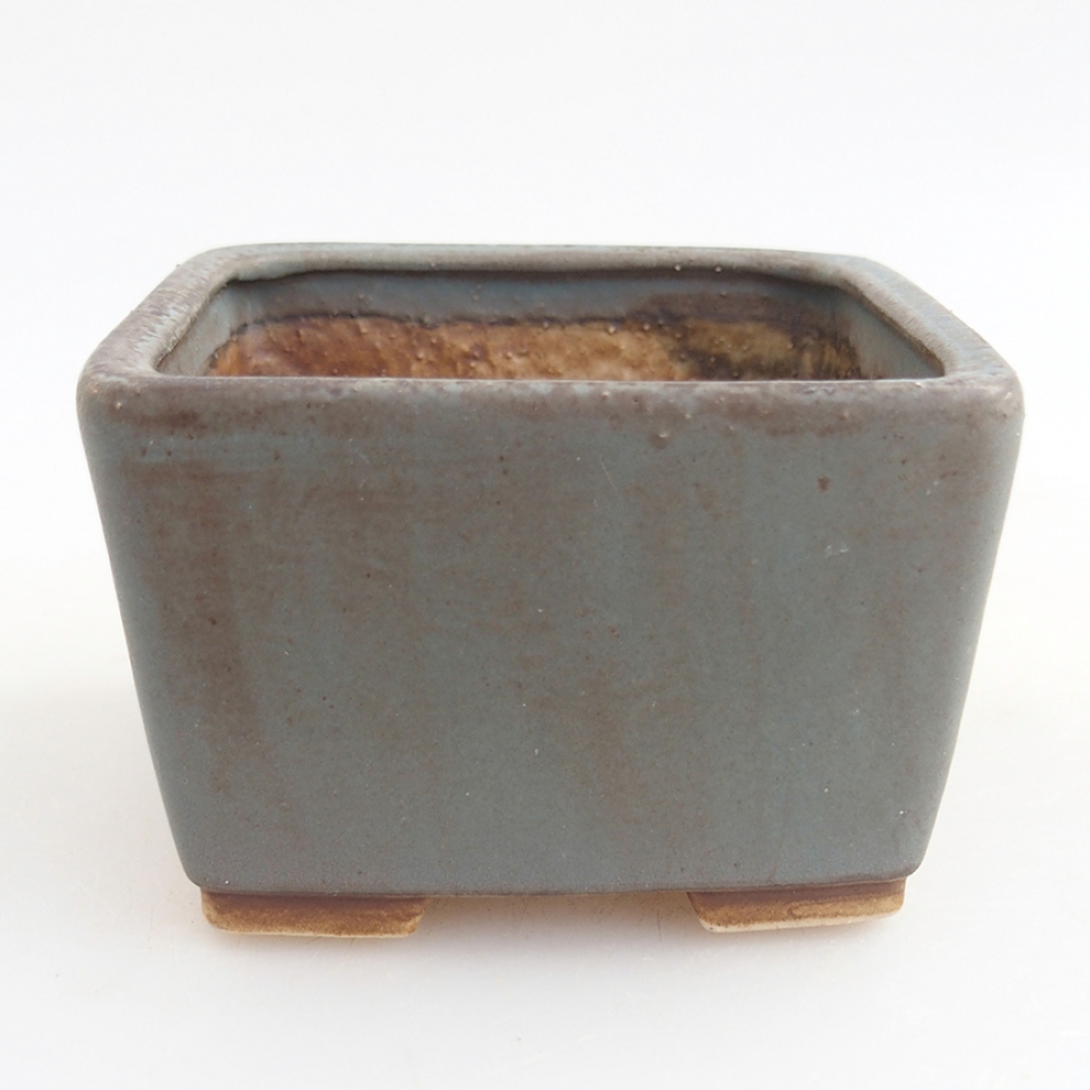 Ceramic bonsai bowl 10 x 10 x 6,5 cm, color blue