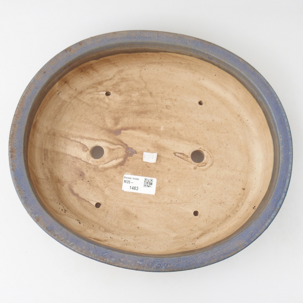 Ceramic bonsai bowl 32,5 x 28 x 7 cm, colour blue